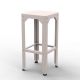 Tabouret haut 75 cm HEGOA Matière Grise, coloris eggshell