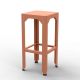 Tabouret haut 75 cm HEGOA Matière Grise, coloris orange givrée