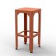 Tabouret haut 75 cm HEGOA Matière Grise, coloris pêche