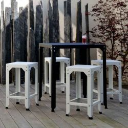 Tabouret haut HEGOA Matière Grise