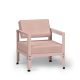 Fauteuil baby pink dossier basculant HEGOA Matière Grise, coloris coussin Sunbrella blush