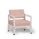 Fauteuil eggshell dossier basculant HEGOA Matière Grise, coloris coussin Sunbrella blush