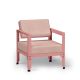 Fauteuil pink lady dossier basculant HEGOA Matière Grise, coloris coussin Sunbrella blush