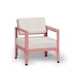 Fauteuil pink lady dossier basculant HEGOA Matière Grise, coloris coussin Sunbrella natural