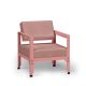 Fauteuil pink lady dossier basculant HEGOA Matière Grise, coloris coussin Sunbrella opéra