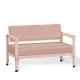 Canapé baby pink dossier basculant MINI-SOFA HEGOA Matière Grise, coloris coussin Sunbrella blush