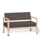 Canapé baby pink dossier basculant MINI-SOFA HEGOA Matière Grise, coloris coussin Sunbrella smoke