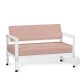 Canapé blanc dossier basculant MINI-SOFA HEGOA Matière Grise, coloris coussin Sunbrella blush