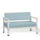 Canapé craie dossier basculant MINI-SOFA HEGOA Matière Grise, coloris coussin Sunbrella curacao