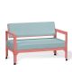 Canapé pink lady dossier basculant MINI-SOFA HEGOA Matière Grise, coloris coussin Sunbrella curacao