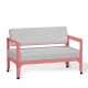 Canapé pink lady dossier basculant MINI-SOFA HEGOA Matière Grise, coloris coussin Sunbrella marble