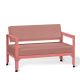 Canapé pink lady dossier basculant MINI-SOFA HEGOA Matière Grise, coloris coussin Sunbrella opéra