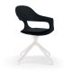 Chaise pivotante pied blanc  FRENCHKISS HIGH coloris Ebony - Enrico Pellizzoni