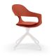 Chaise pivotante pied blanc  FRENCHKISS HIGH coloris Fire - Enrico Pellizzoni