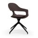 Chaise pivotante pied noir FRENCHKISS HIGH coloris Coffee - Enrico Pellizzoni