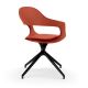 Chaise pivotante pied noir FRENCHKISS HIGH coloris Fire - Enrico Pellizzoni