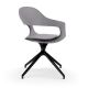 Chaise pivotante pied noir FRENCHKISS HIGH coloris Gravel - Enrico Pellizzoni