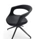 Chaise pivotante FRENCHKISS LOW pied noir tissu Felt Silcoates Enrico Pellizzoni