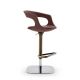 Chaise de bar pivotante FRENCHKISS LOW pied bronze tissu Felt-Scottsdale Enrico Pellizzoni