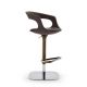 Chaise de bar pivotante FRENCHKISS LOW pied bronze tissu Felt-Travelyan Enrico Pellizzoni