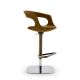 Chaise de bar pivotante FRENCHKISS LOW pied bronze tissu Felt-Wesley Enrico Pellizzoni