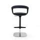 Chaise de bar pivotante FRENCHKISS LOW pied noir tissu Felt-Napier Enrico Pellizzoni