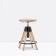 Tabouret ARKI-STOOL ARKW8 Pedrali, chêne blanchi et métal noir