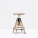 Tabouret ARKI-STOOL ARKW8 Pedrali, chêne blanchi et métal vernis