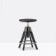 Tabouret ARKI-STOOL ARKW8 Pedrali, chêne teinté noir et métal vernis