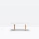 Banc ARKI pieds chêne Pedrali, longueur 119 cm et assise coloris blanc