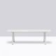 Banc ARKI pieds acier laqué Pedrali, , longueur 159 cm et assise stratifié blanc