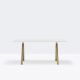 Table ARKI DESK pieds chêne Pedrali, coloris blanc 159 x 69 cm