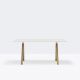 Table ARKI DESK pieds chêne Pedrali, coloris blanc 159 x 79 cm