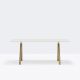 Table ARKI DESK pieds chêne Pedrali, coloris blanc 179 x 79 cm