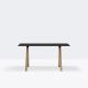 Table ARKI DESK pieds chêne Pedrali, coloris Fénix noir 139 x 69 cm