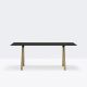 Table ARKI DESK pieds chêne Pedrali, coloris Fénix noir 179 x 79 cm