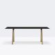 Table ARKI DESK pieds chêne Pedrali, coloris Fénix noir 199 x 79 cm