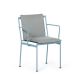 Fauteuil accoudoirs métal JUGO Prostoria, Chassis Bleu bermuda-tissu outdoor Patio 140