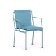 Fauteuil accoudoirs métal JUGO Prostoria, Chassis Bleu bermuda-tissu outdoor Patio 740