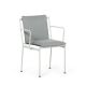 Fauteuil accoudoirs métal JUGO Prostoria, Chassis Blanc-tissu outdoor Patio 140