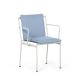 Fauteuil accoudoirs métal JUGO Prostoria, Chassis Blanc-tissu outdoor Patio 730