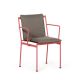 Fauteuil accoudoirs métal JUGO Prostoria, Chassis Calypso red-tissu outdoor Patio 150