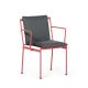 Fauteuil accoudoirs métal JUGO Prostoria, Chassis Calypso red-tissu outdoor Patio 170