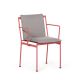 Fauteuil accoudoirs métal JUGO Prostoria, Chassis Calypso red-tissu outdoor Patio 220