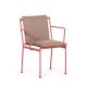 Fauteuil accoudoirs métal JUGO Prostoria, Chassis Calypso red-tissu outdoor Patio 340