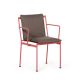 Fauteuil accoudoirs métal JUGO Prostoria, Chassis Calypso red-tissu outdoor Patio 370