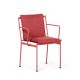 Fauteuil accoudoirs métal JUGO Prostoria, Chassis Calypso red-tissu outdoor Patio 550