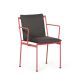 Fauteuil accoudoirs métal JUGO Prostoria, Chassis Calypso red-tissu outdoor Patio 970