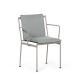 Fauteuil accoudoirs métal JUGO Prostoria, Chassis Ciment-grège-tissu outdoor Patio 140