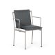 Fauteuil accoudoirs métal JUGO Prostoria, Chassis Ciment-grège-tissu outdoor Patio 170